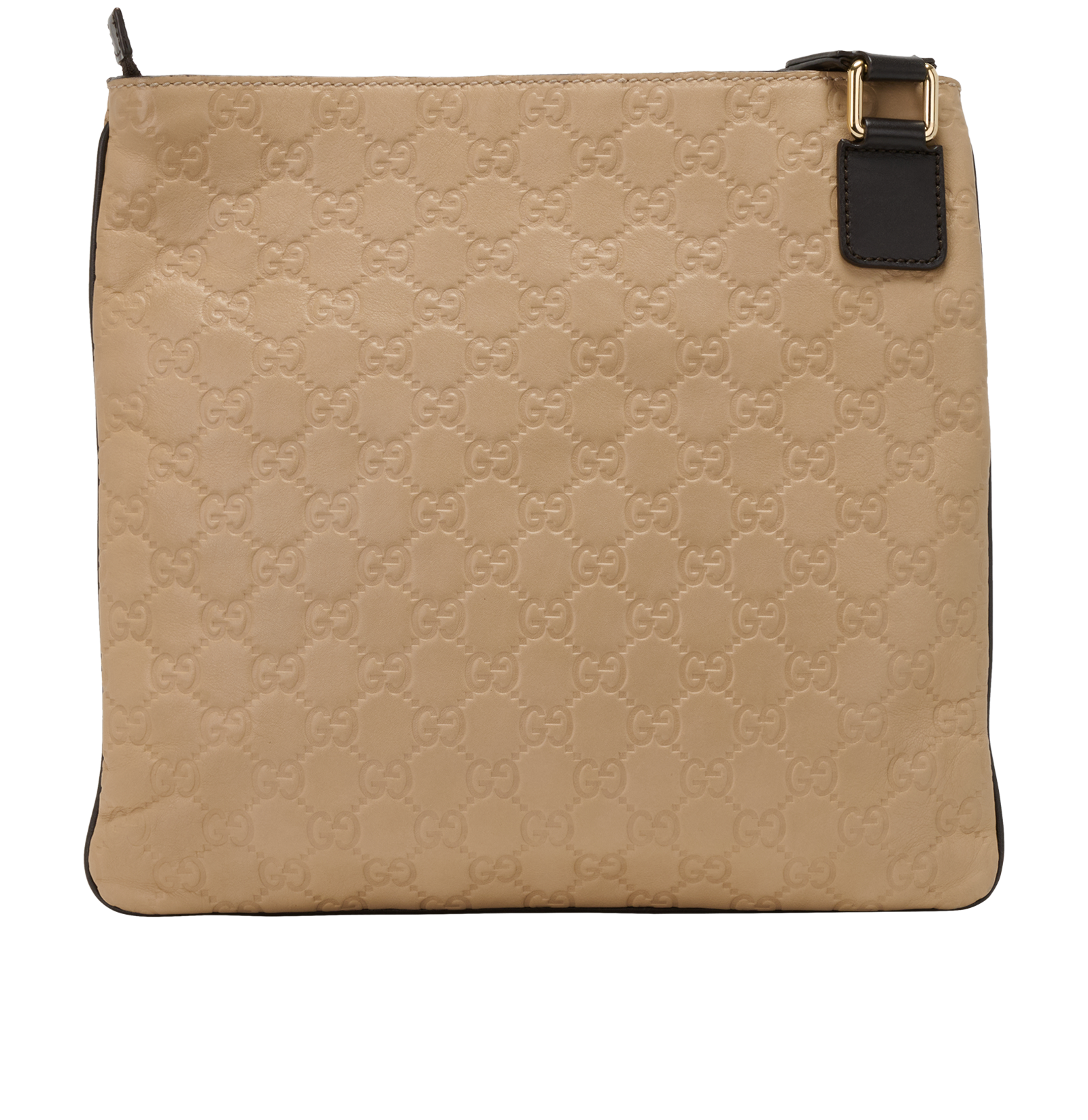 Guccissima Flat Messenger, &pound;250, Handbags, Beige, Leather, Back view
